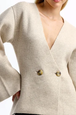 Femme by Malene Birger Cardigan Tinley En Beige