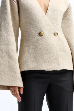 Femme by Malene Birger Cardigan Tinley En Beige