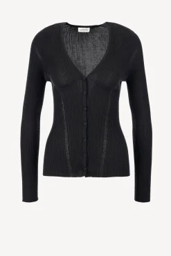 Femme Lanvin Cardigan V Neck En Noir