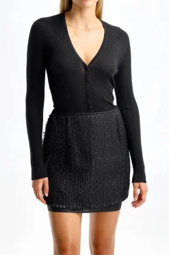 Femme Lanvin Cardigan V Neck En Noir