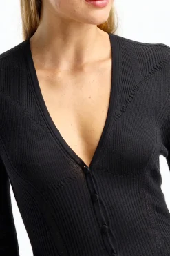 Femme Lanvin Cardigan V Neck En Noir