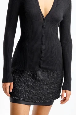 Femme Lanvin Cardigan V Neck En Noir