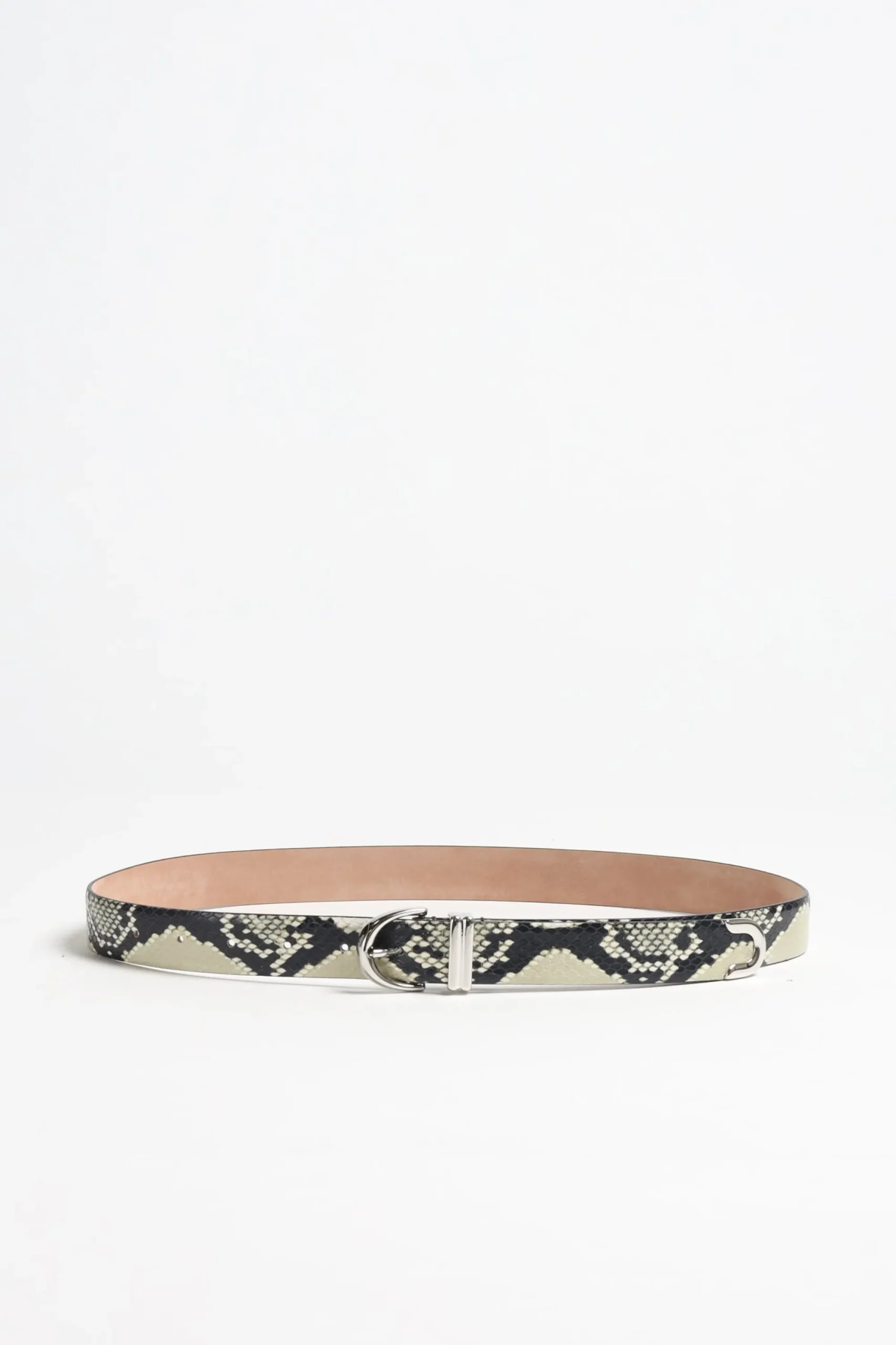 Femme Khaite Ceinture Bambi Skinny Python In Natural