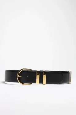 Femme Khaite Ceinture Bella En Noir/Or