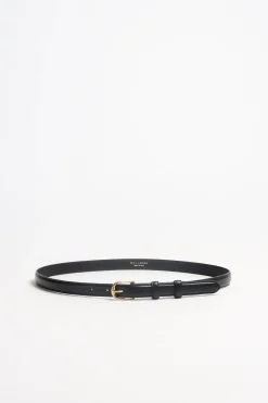 Femme Nili Lotan Ceinture Jane Shiny Brass En Noir