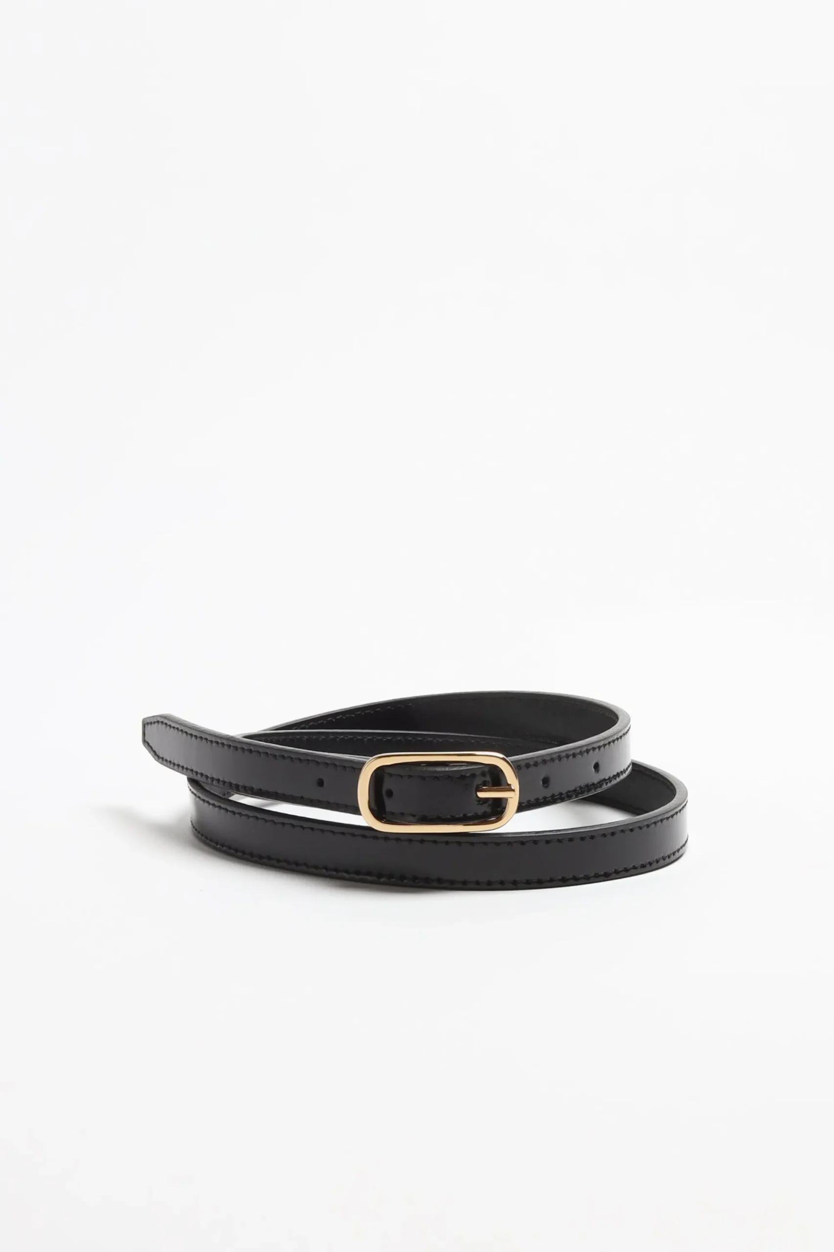 Femme Toteme Ceinture Slim Ovale En Noir