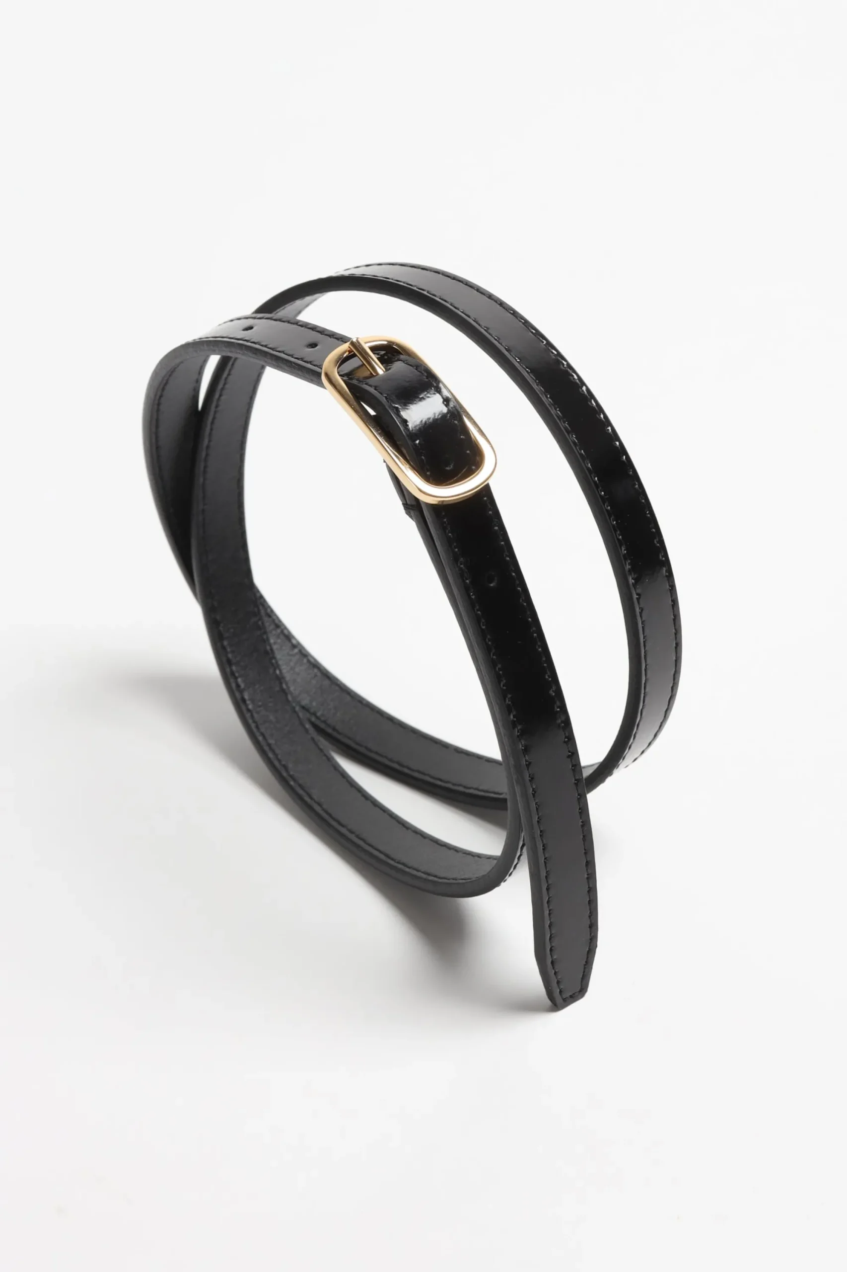 Femme Toteme Ceinture Slim Ovale En Noir