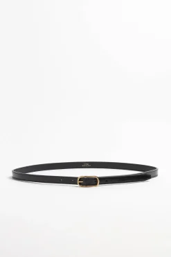 Femme Toteme Ceinture Slim Ovale En Noir