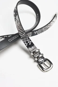 Femme Closed Ceinture Snake En Ivoire