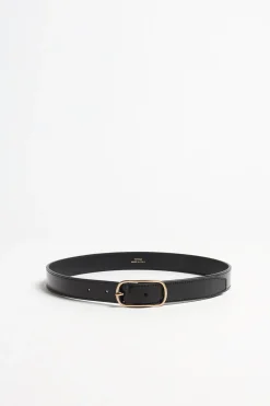 Femme Toteme Ceinture Wide Oval En Noir