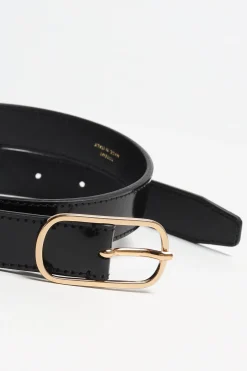 Femme Toteme Ceinture Wide Oval En Noir