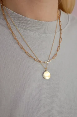 Femme Nina Kastens Jewelry Chaine Plate En Or