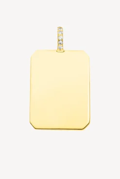 Femme Nina Kastens Jewelry Chaine Thin Paperclip Avec Diamond Tag