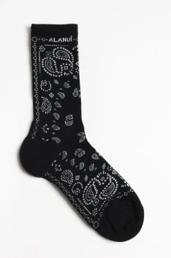 Femme Alanui Chaussettes Bandana En Noir