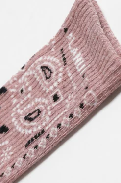 Femme Alanui Chaussettes Bandana En Smoochy Pink