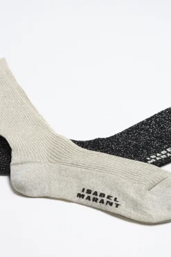 Femme Isabel Marant Chaussettes Loula En Ecru