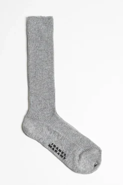 Femme Isabel Marant Chaussettes Loula En Gun Metal