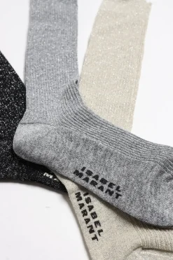 Femme Isabel Marant Chaussettes Loula En Gun Metal