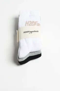 Femme H2O Fagerholt Chaussettes Suck En Noir/Blanc/Gris