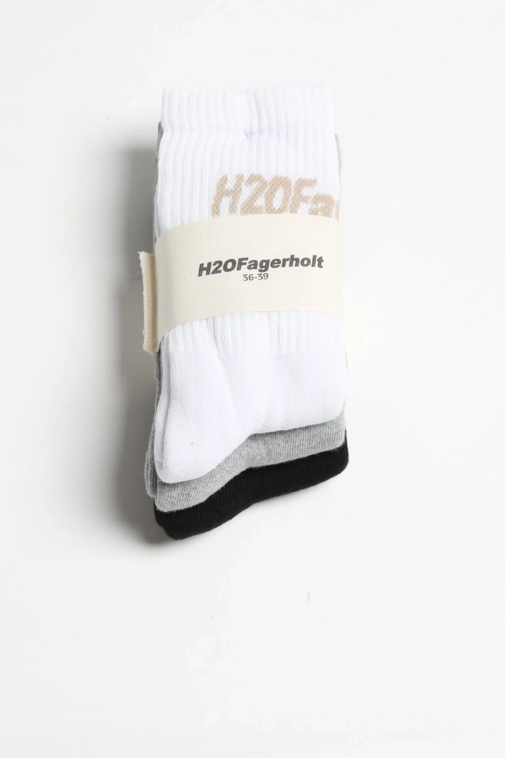 Femme H2O Fagerholt Chaussettes Suck En Noir/Blanc/Gris
