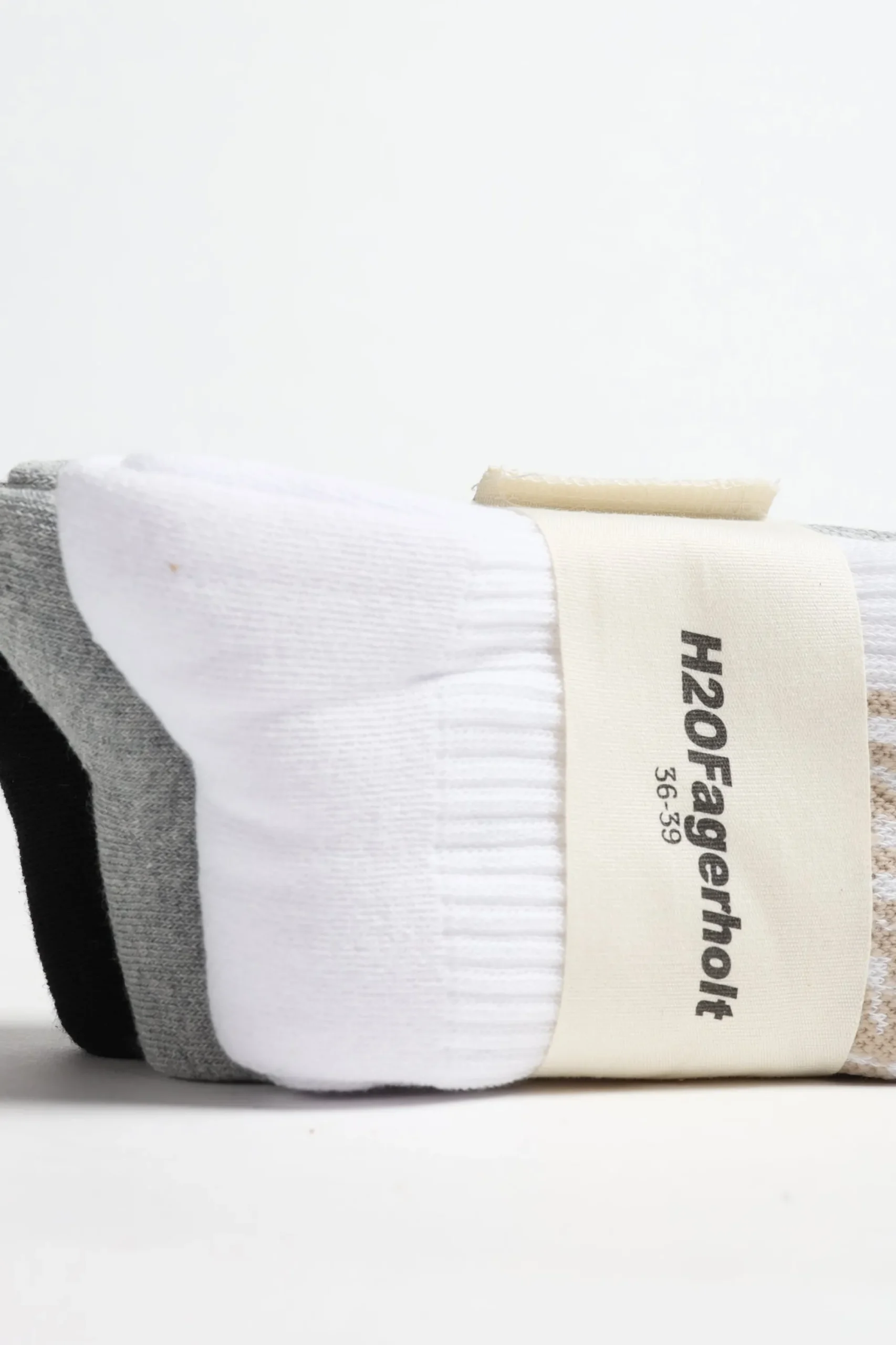 Femme H2O Fagerholt Chaussettes Suck En Noir/Blanc/Gris