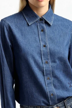 Femme Closed Chemisier Denim In Dark Blue