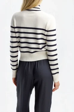 Femme Frame Col Roule Mariner En Blanc Casse