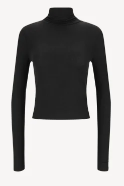 Femme Anthony Thomas Melillo Col Roule Modal Rib En Noir