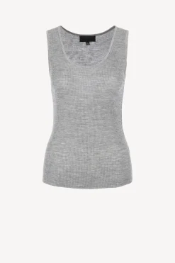 Femme Nili Lotan Debardeur Becky En Gris Melange