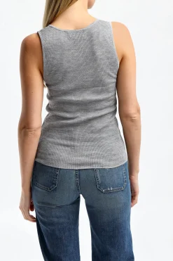 Femme Nili Lotan Debardeur Becky En Gris Melange