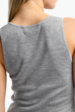 Femme Nili Lotan Debardeur Becky En Gris Melange