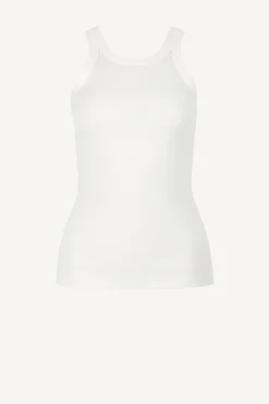 Femme Toteme Debardeur Curved En Blanc