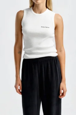 Femme Halfboy Debardeur En Blanc