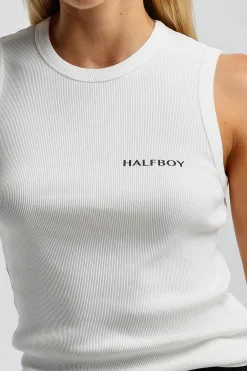 Femme Halfboy Debardeur En Blanc