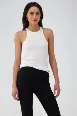 Femme Anthony Thomas Melillo Debardeur Reverse Racer En Blanc