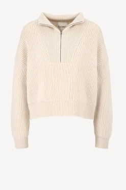 Femme Closed Demi-Manches Longues En Ivoire