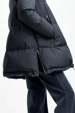 Femme Herno Doudoune A Capuche Dark Navy