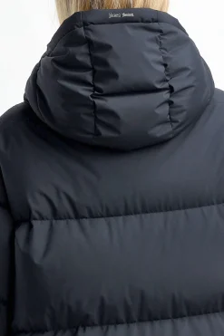 Femme Herno Doudoune A Capuche Dark Navy