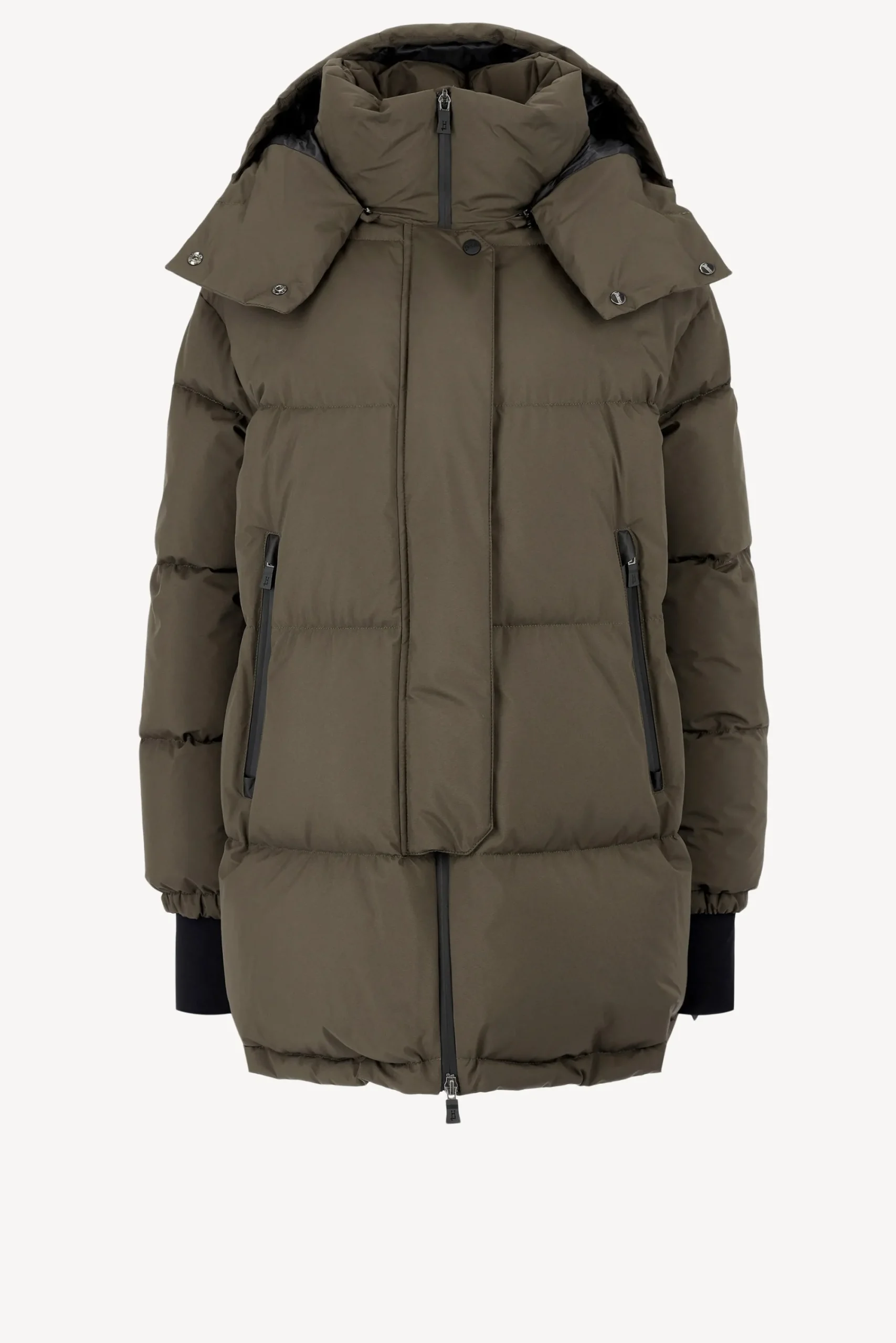 Femme Herno Doudoune A Capuche Verte