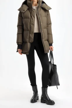 Femme Herno Doudoune A Capuche Verte