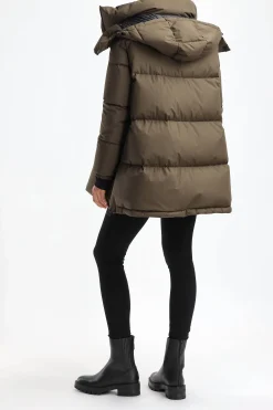 Femme Herno Doudoune A Capuche Verte