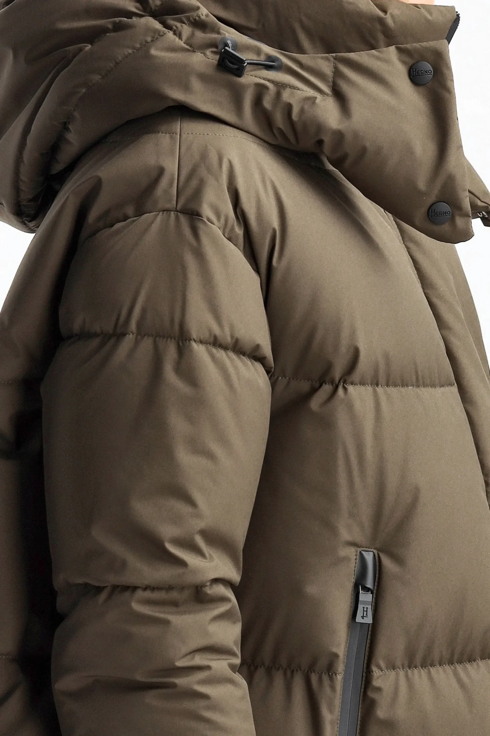 Femme Herno Doudoune A Capuche Verte