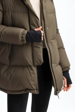 Femme Herno Doudoune A Capuche Verte