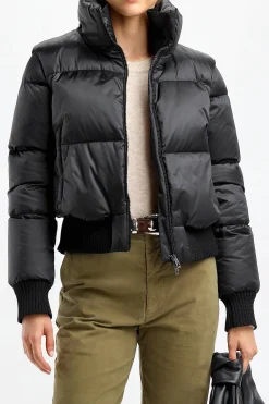 Femme Ahirain Doudoune Blouson Rain En Noir