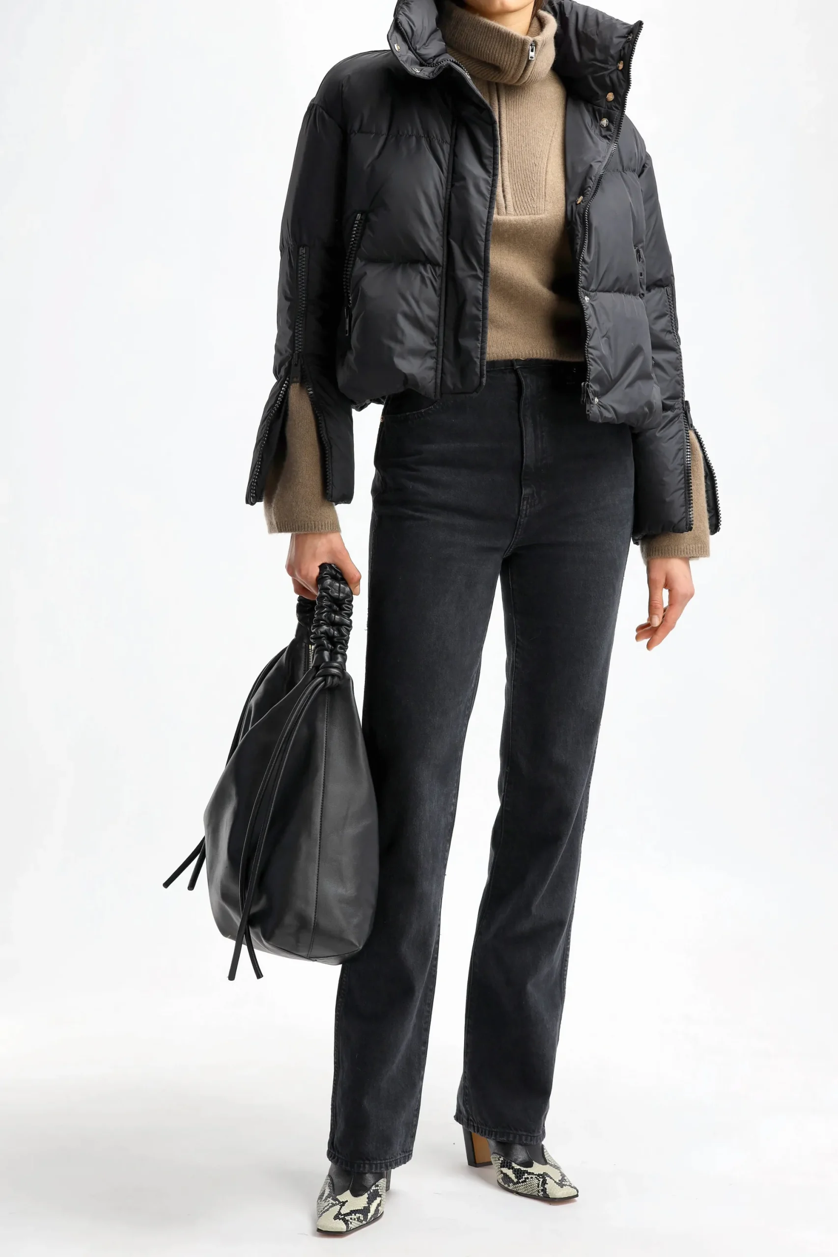 Femme Herno Doudoune En Nero Espresso