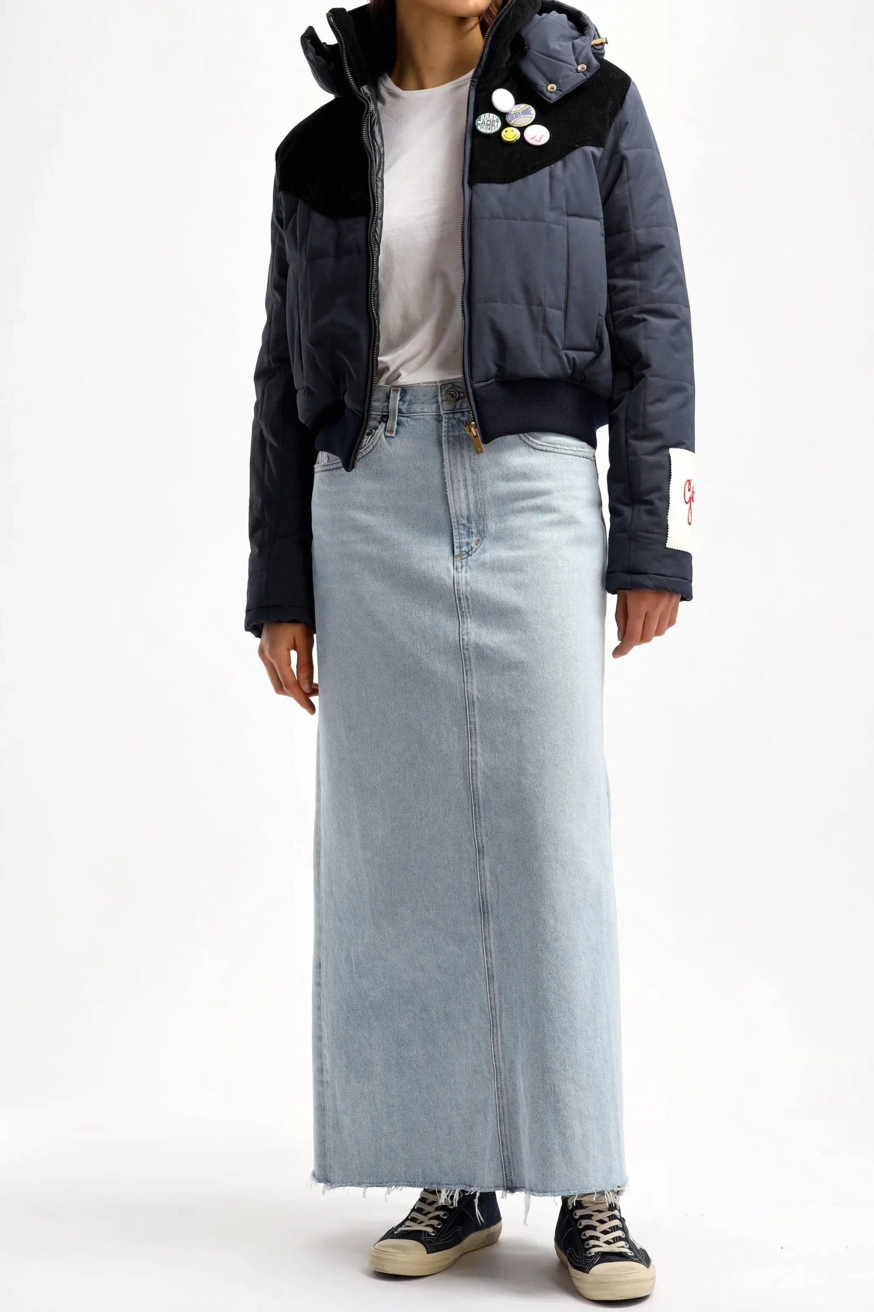 Femme Golden Goose Doudoune Golden En Bleu/Noir