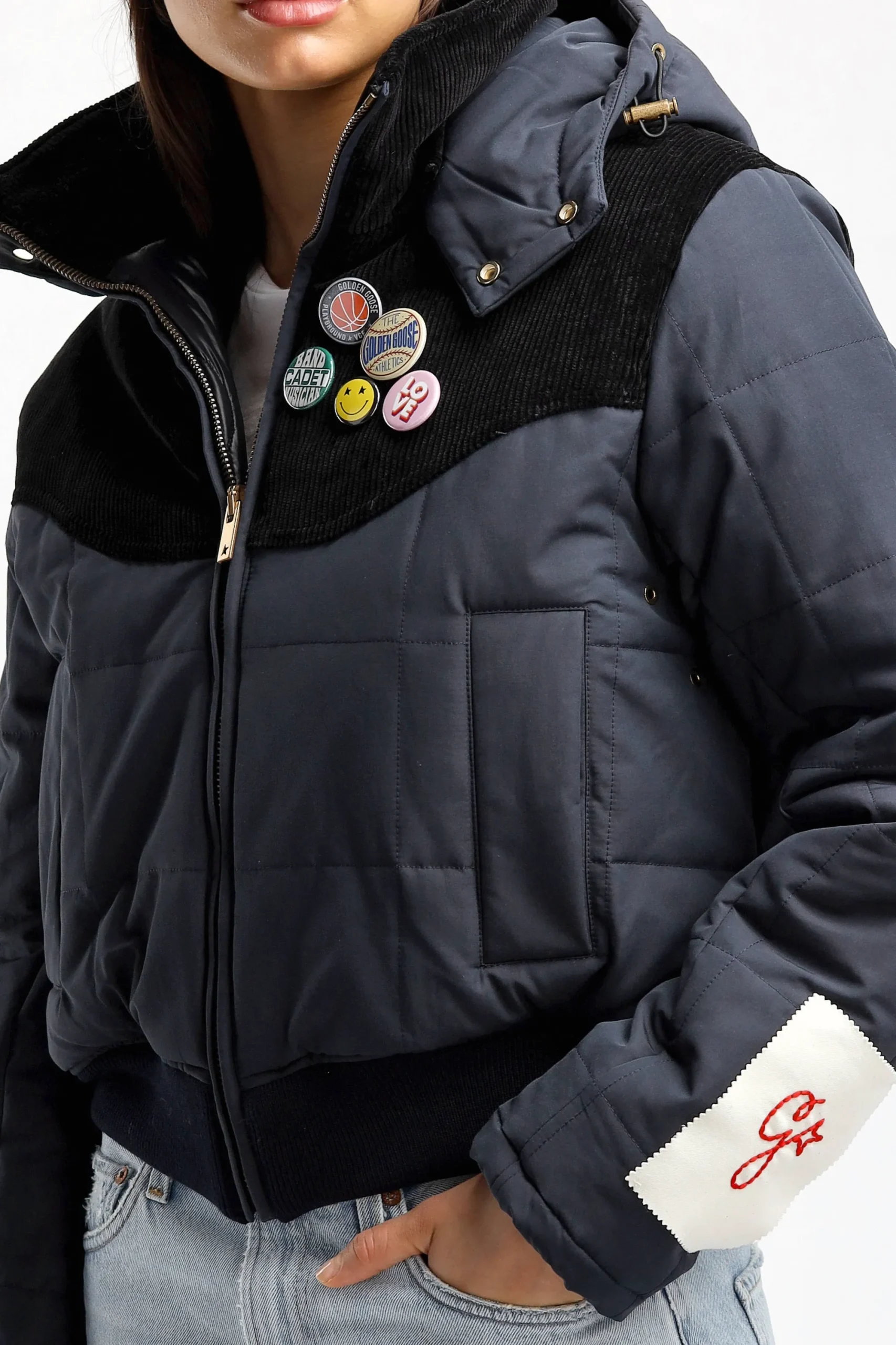 Femme Golden Goose Doudoune Golden En Bleu/Noir