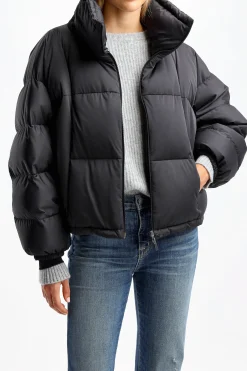 Femme Herno Doudoune Woven En Noir