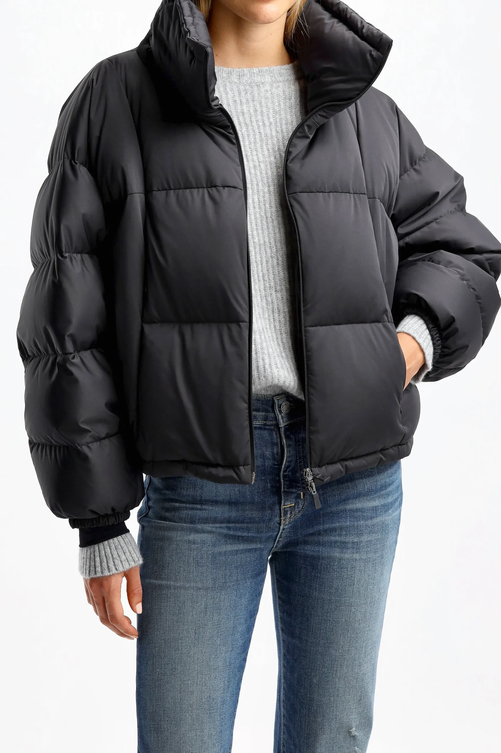 Femme Herno Doudoune Woven En Noir