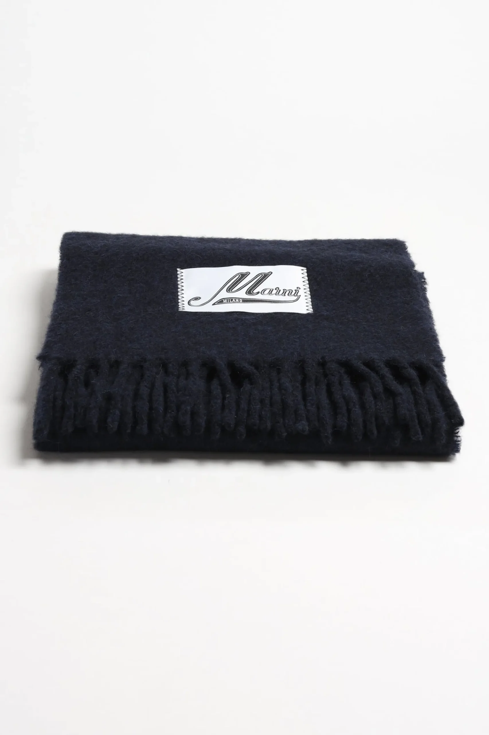 Femme Marni Echarpe En Alpaga Bleu